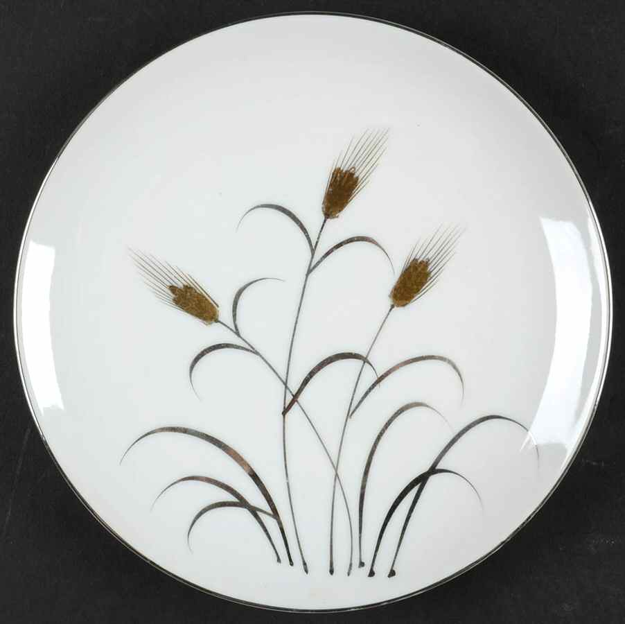 Gold & Silver Wheat (Lm) Salad Plate by Lipper & Mann (L & M)-1