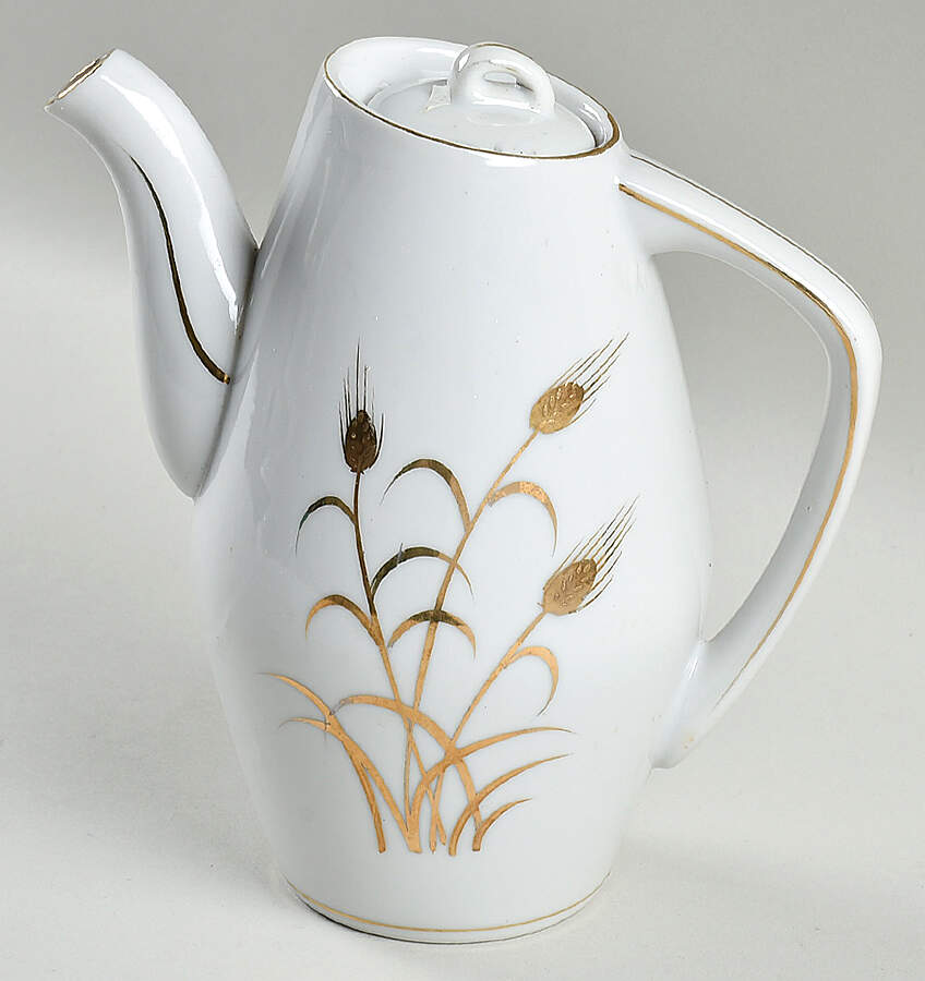 Golden Wheat Coffee Pot & Lid by Lipper & Mann (L & M)-1