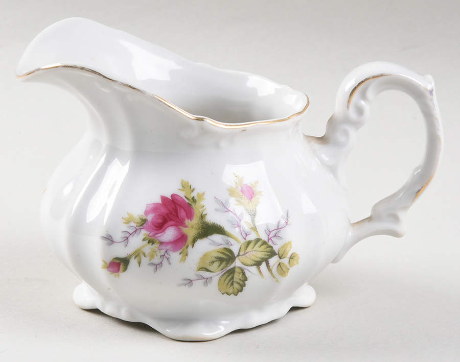 Pompadour Rose (Gold Trim) Creamer by Lipper & Mann (L & M)-1