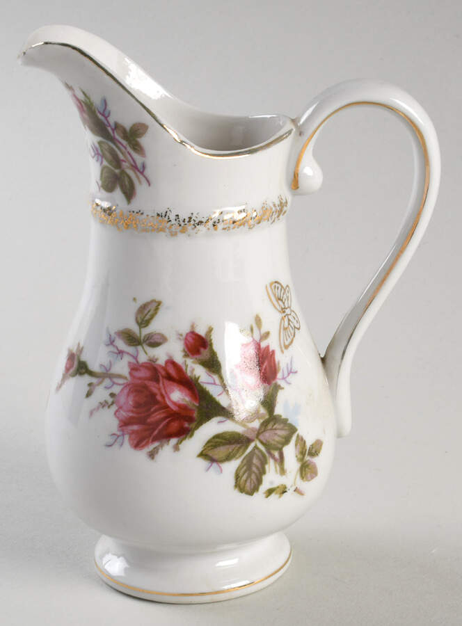 Pompadour Rose (Gold Trim) Creamer by Lipper & Mann (L & M)-1