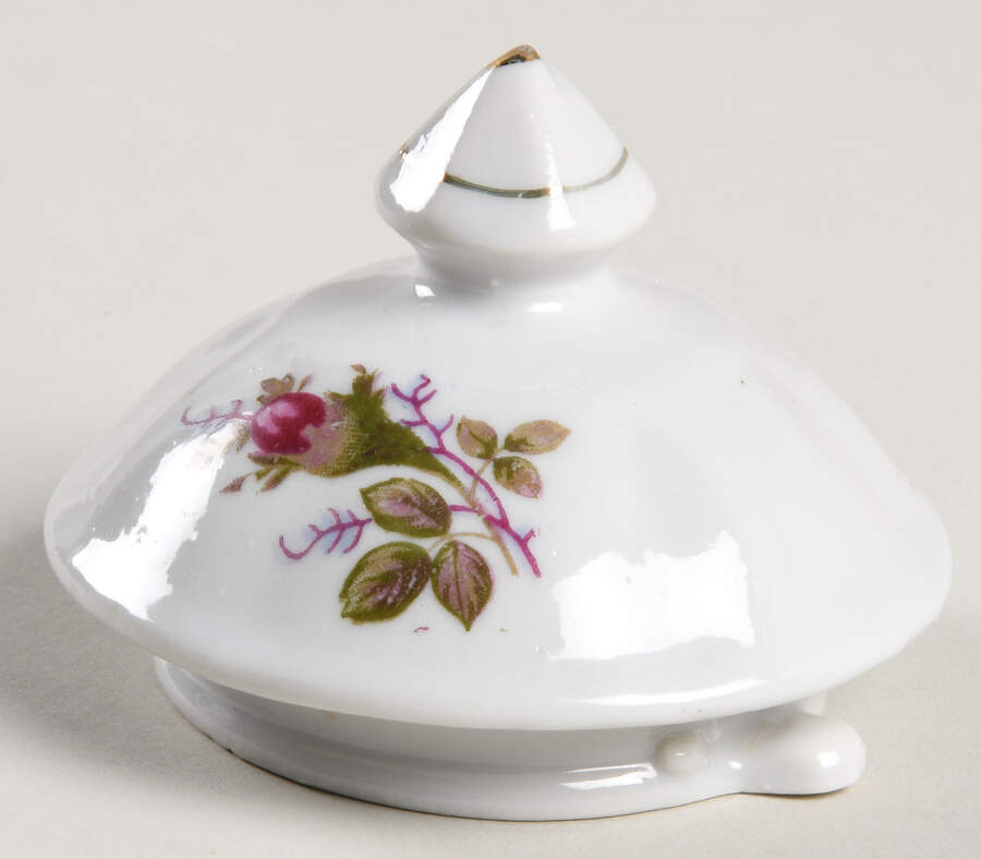 Pompadour Rose (Gold Trim) Lid for Teapot by Lipper & Mann (L & M)-1