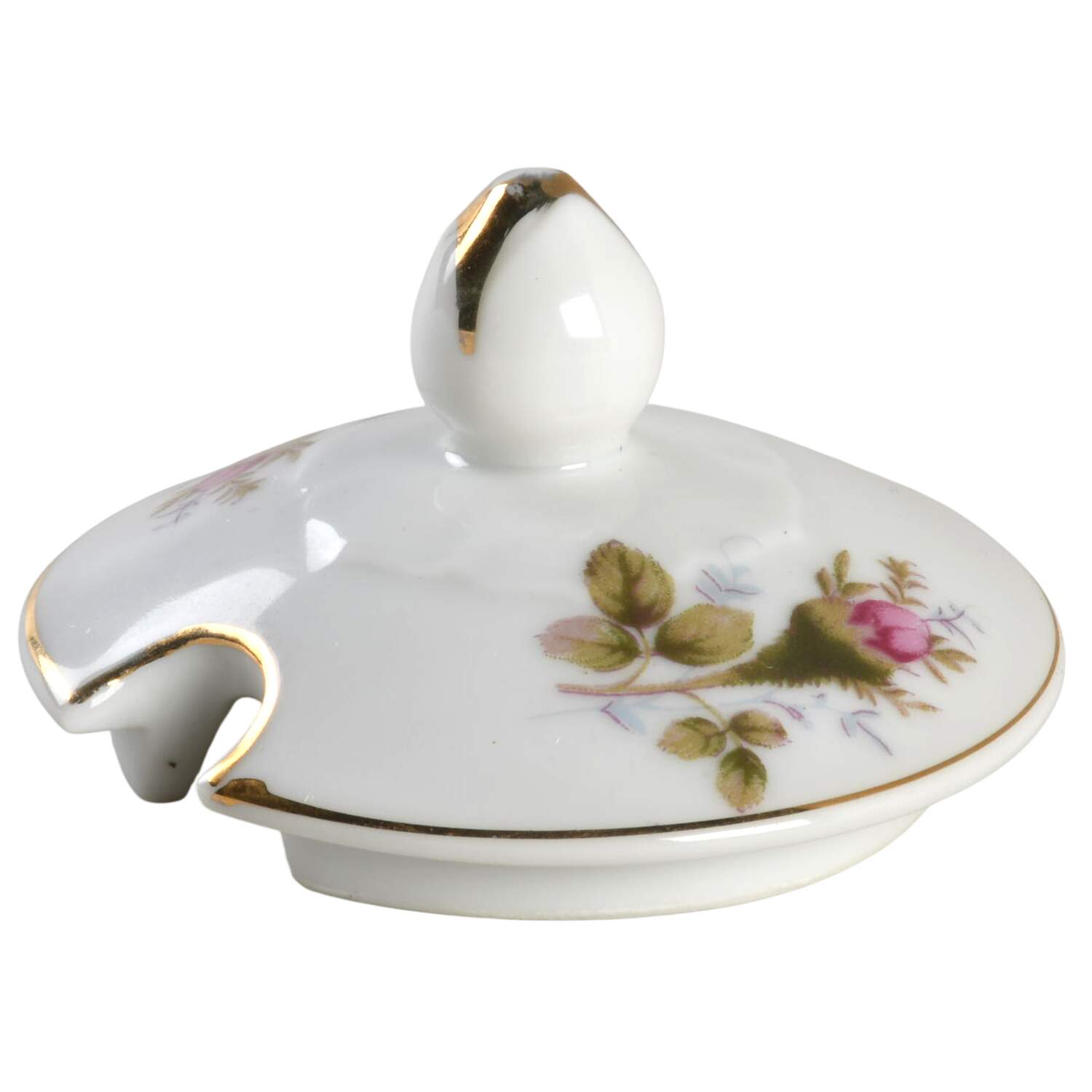 Pompadour Rose (Gold Trim) Lid for Jam/Jelly by Lipper & Mann (L & M)-1