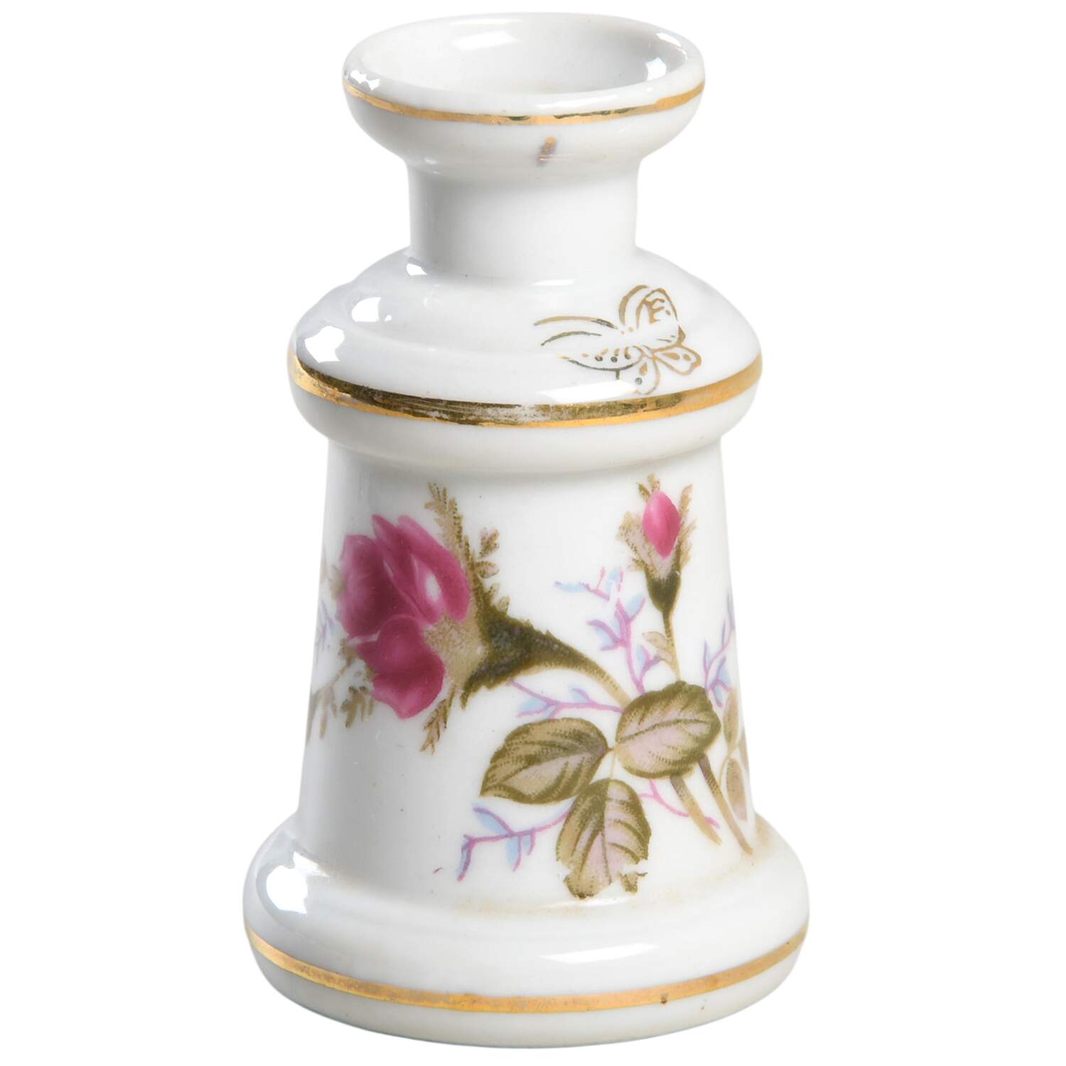 Pompadour Rose (Gold Trim) Perfume Bottle No Stopper by Lipper & Mann (L & M)-1