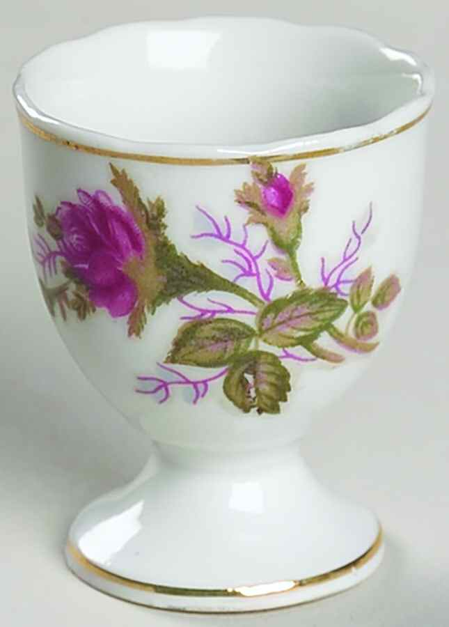 Pompadour Rose (Gold Trim) Single Egg Cup by Lipper & Mann (L & M)-1