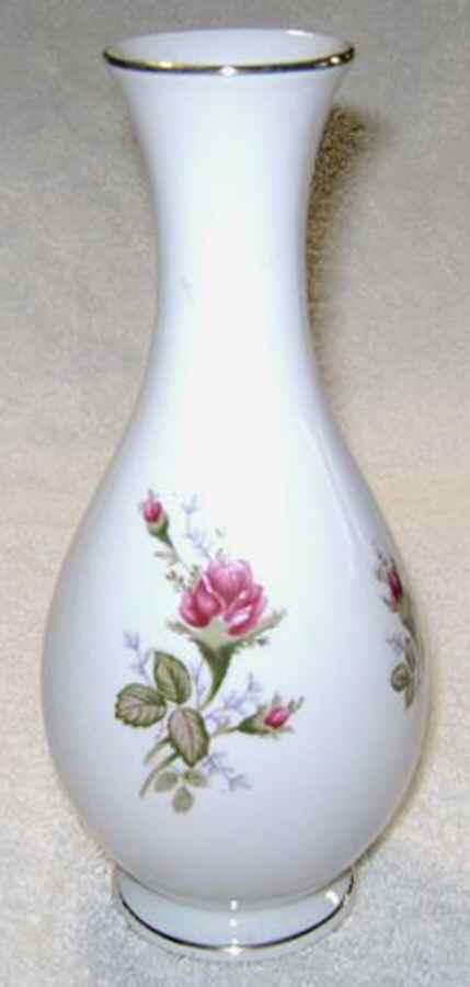 Pompadour Rose (Gold Trim) 9" Vase by Lipper & Mann (L & M)-1