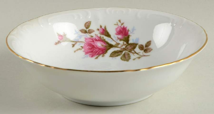 Pompadour Rose (Gold Trim) Coupe Cereal Bowl by Lipper & Mann (L & M)-1