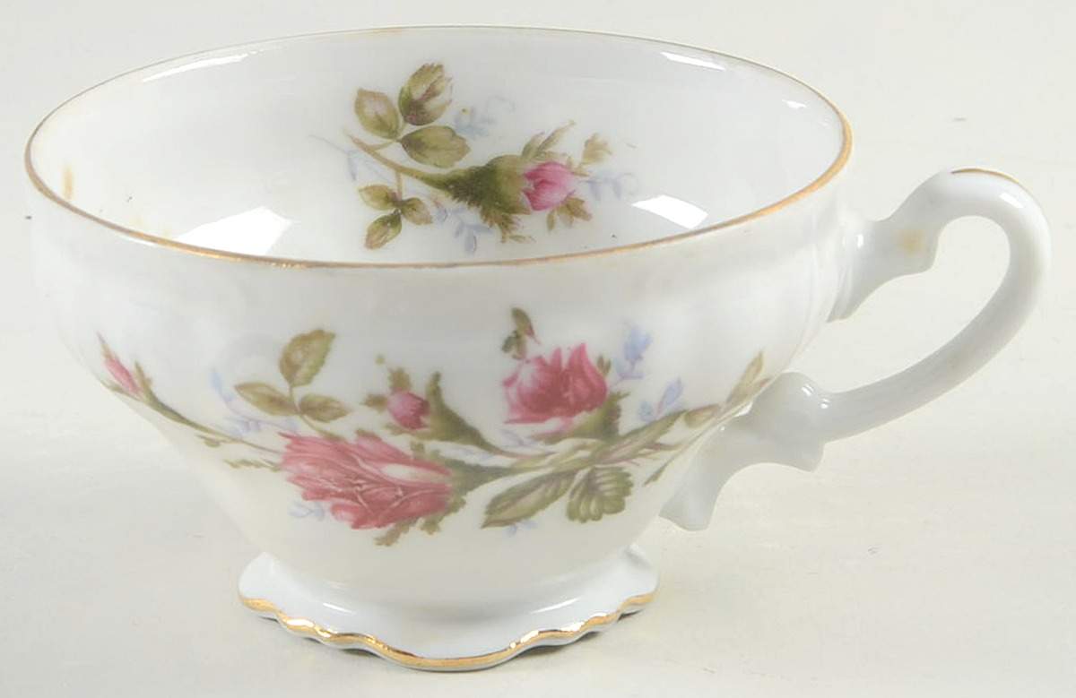 Pompadour Rose (Gold Trim) Footed Cup by Lipper & Mann (L & M)-1