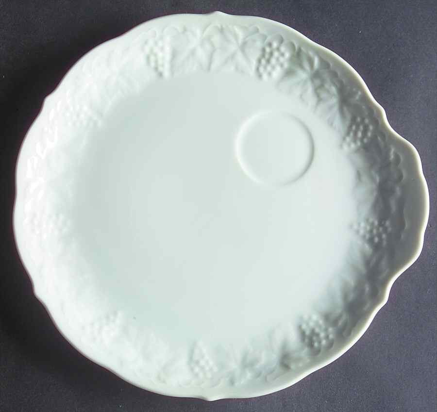 White Champagne Snack Plate by Lipper & Mann (L & M)-1