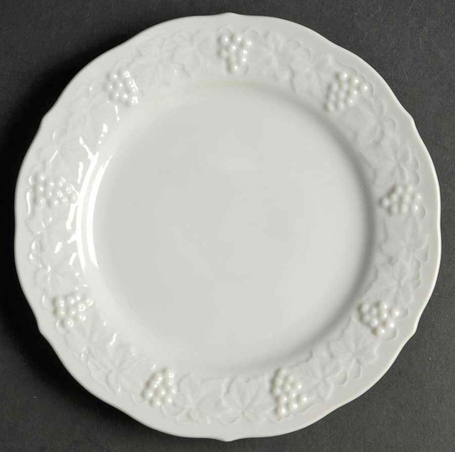 White Champagne Bread & Butter Plate by Lipper & Mann (L & M)-1
