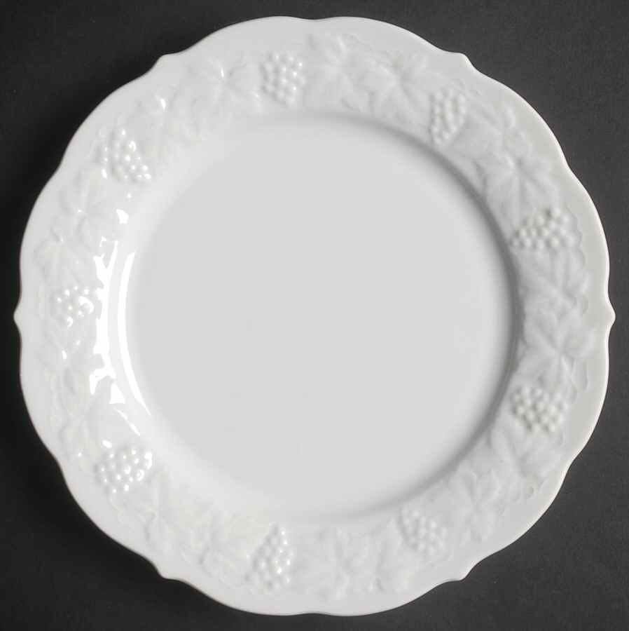 White Champagne Luncheon Plate by Lipper & Mann (L & M)-1