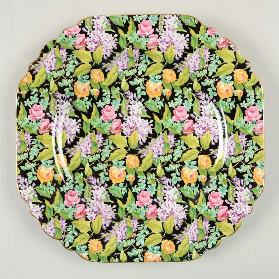 Black Beauty Square Luncheon Plate by Lord Nelson-1