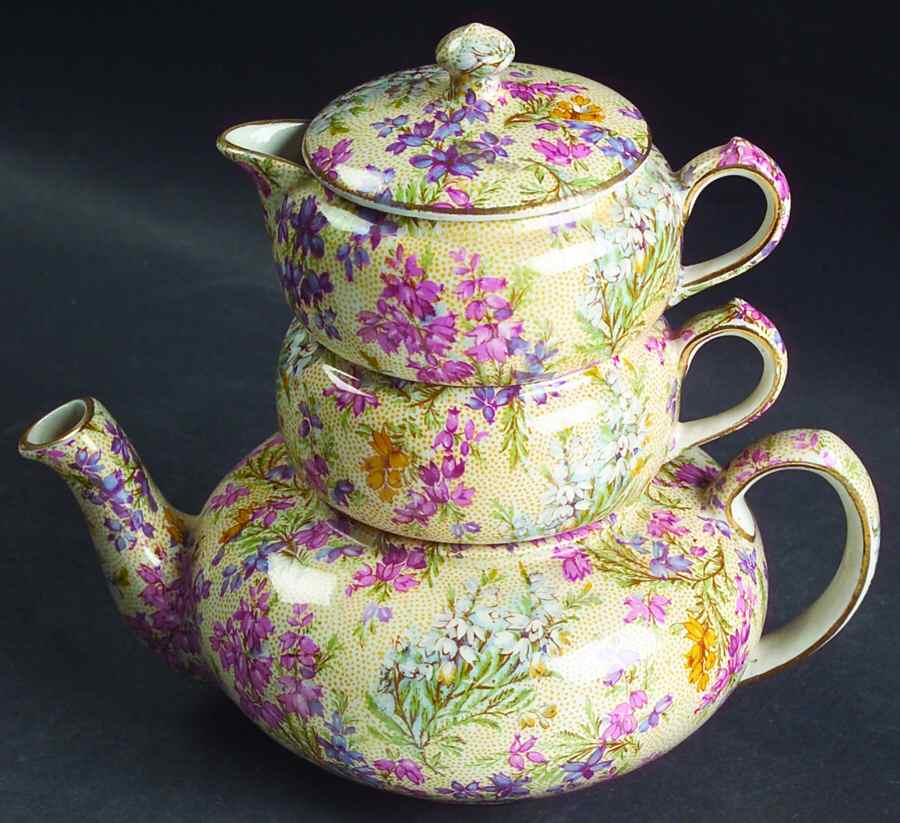 Heather Mini Teapot Stacking Set (Creamer, Sugar) by Lord Nelson-1