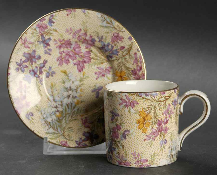 Heather Flat Demitasse Cup & Saucer Set by Lord Nelson-1