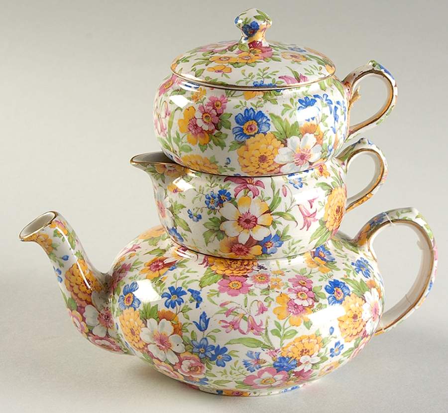Marigold Mini Teapot Stacking Set (Creamer, Sugar) by Lord Nelson-1