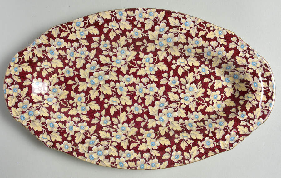 Royal Brocade 12" Oval Serving Platter by Lord Nelson-1