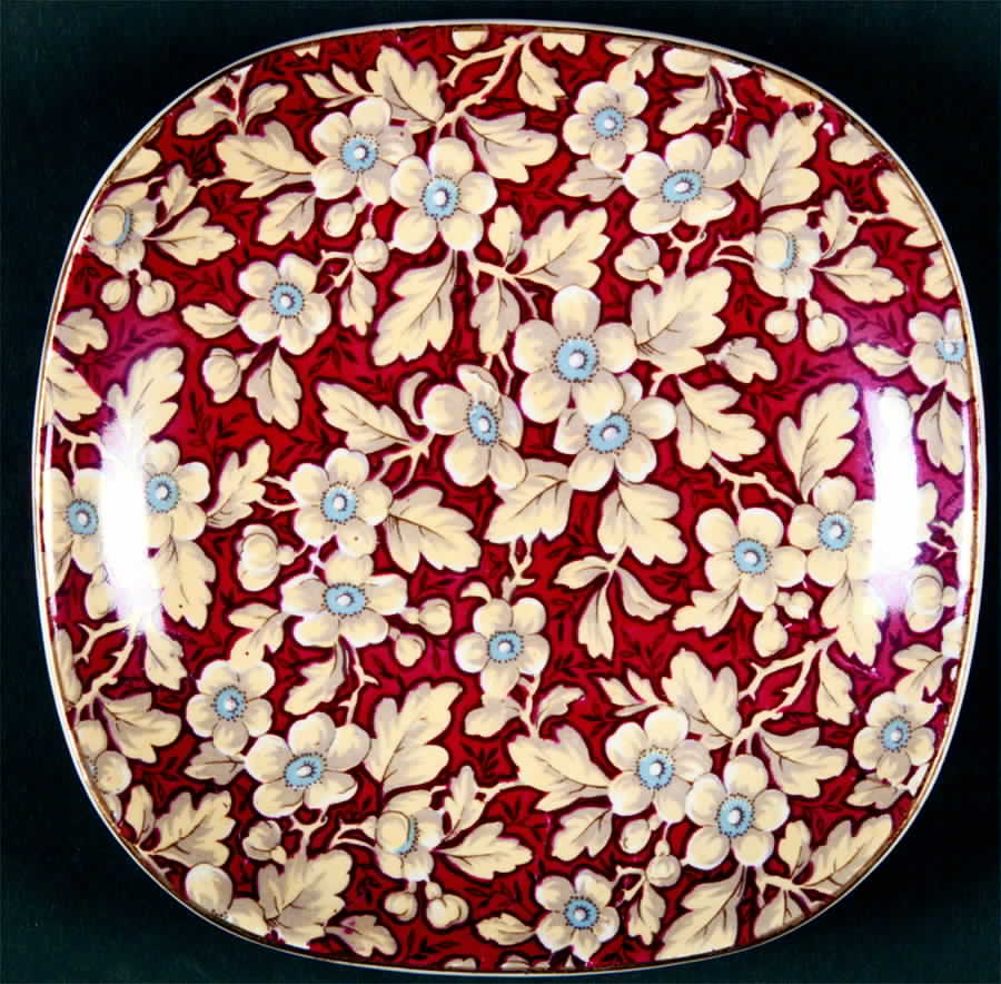Royal Brocade Square Bread & Butter Plate by Lord Nelson-1