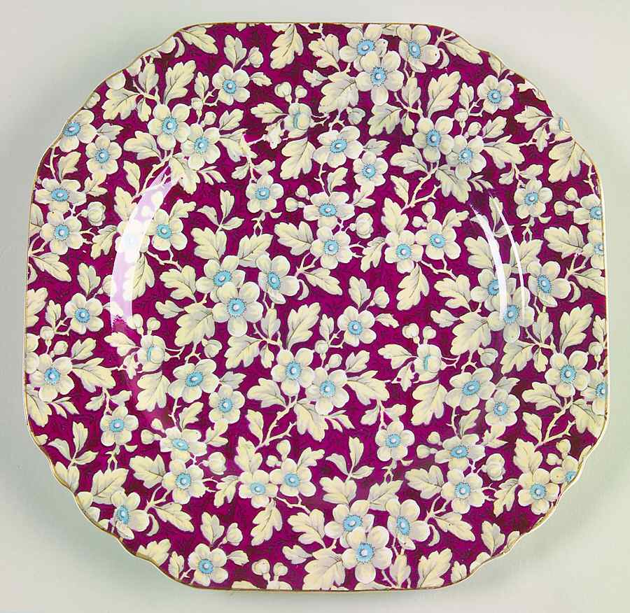 Royal Brocade Square Salad Plate by Lord Nelson-1