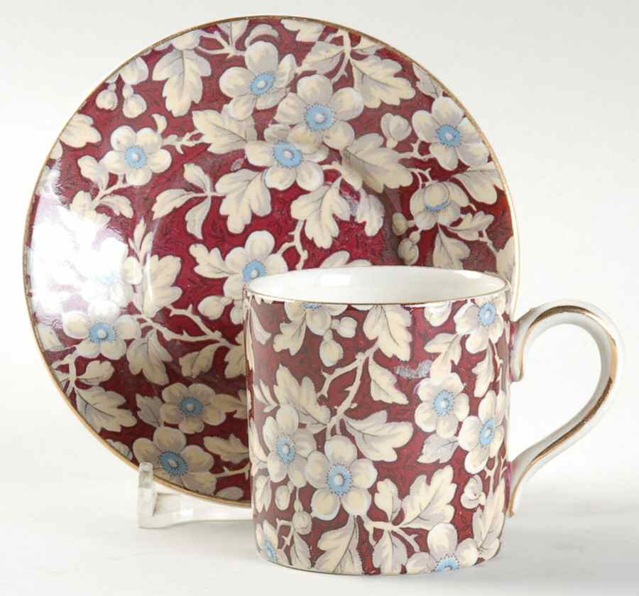 Royal Brocade Flat Demitasse Cup & Saucer Set by Lord Nelson-1