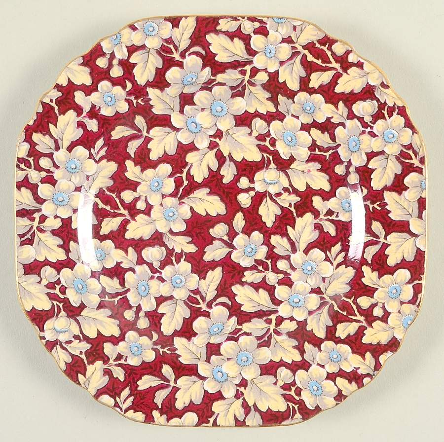 Royal Brocade Square Bread & Butter Plate by Lord Nelson-1