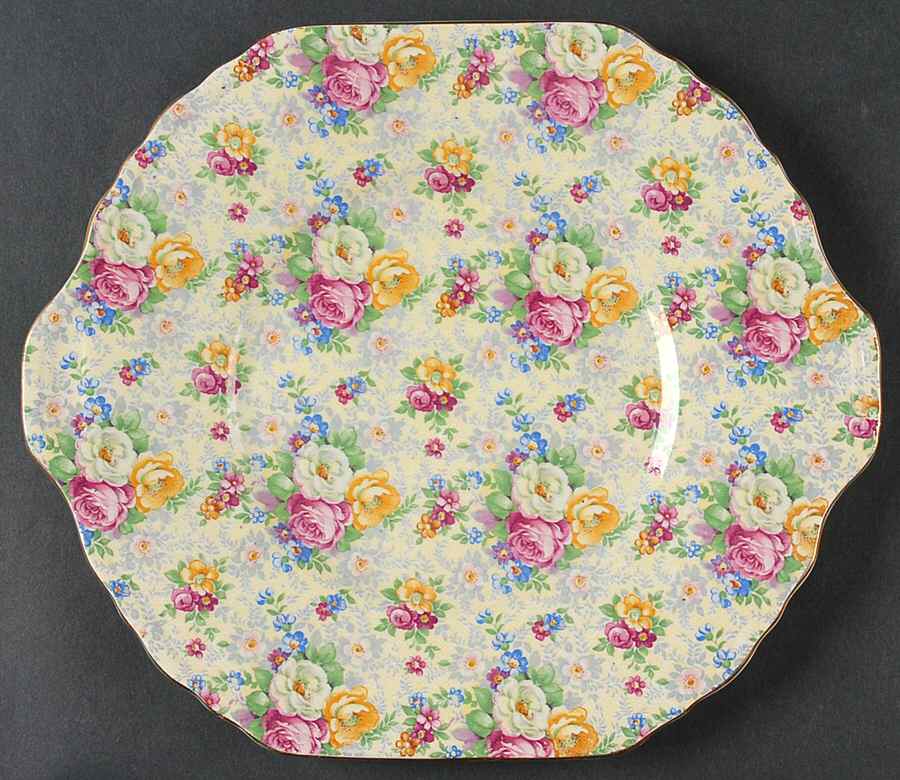 Rose Time Square Handled Cake Plate by Lord Nelson-1