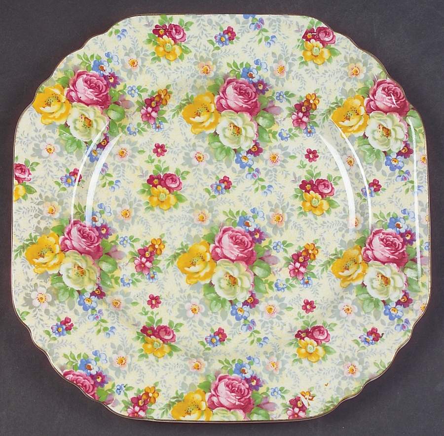 Rose Time Square Salad Plate by Lord Nelson-1