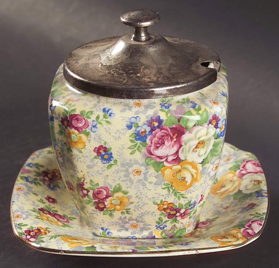 Rose Time Jam/Jelly & Metal Lid w/Underplate by Lord Nelson-1
