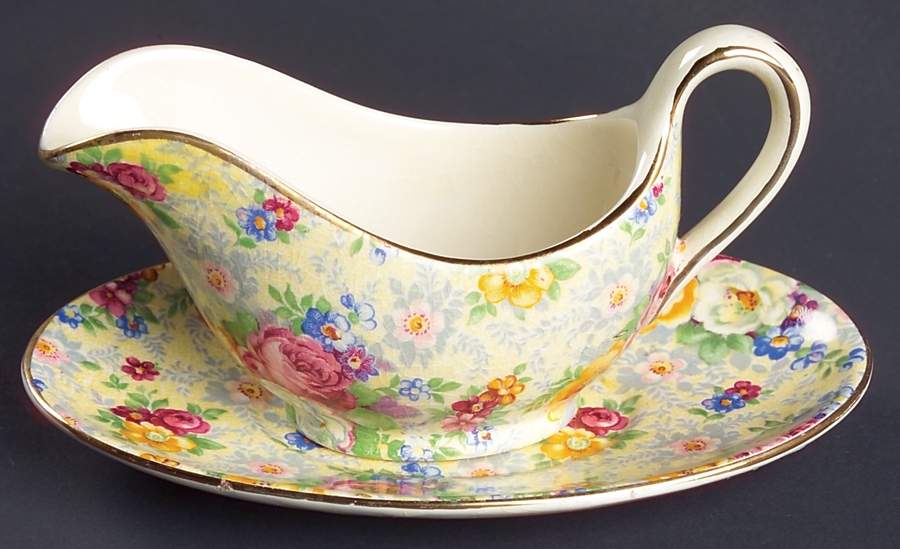 Rose Time Individual Gravy Boat & Plate by Lord Nelson-1