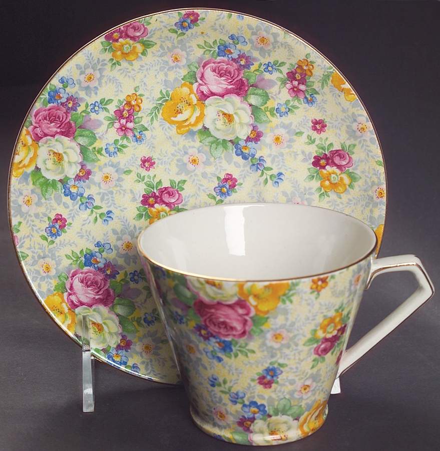 Rose Time Flat Cup & Saucer Set by Lord Nelson-1