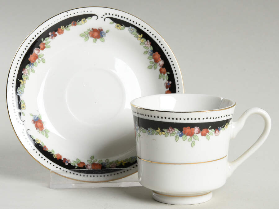 Bennington Footed Demitasse Cup & Saucer Set by Lynn's China-1