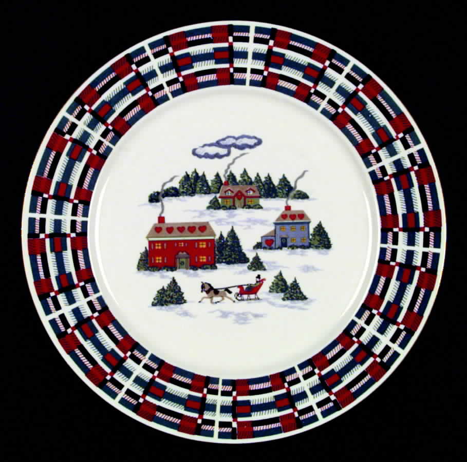 Christmas At Home Dinner Plate by Lynn's China-1