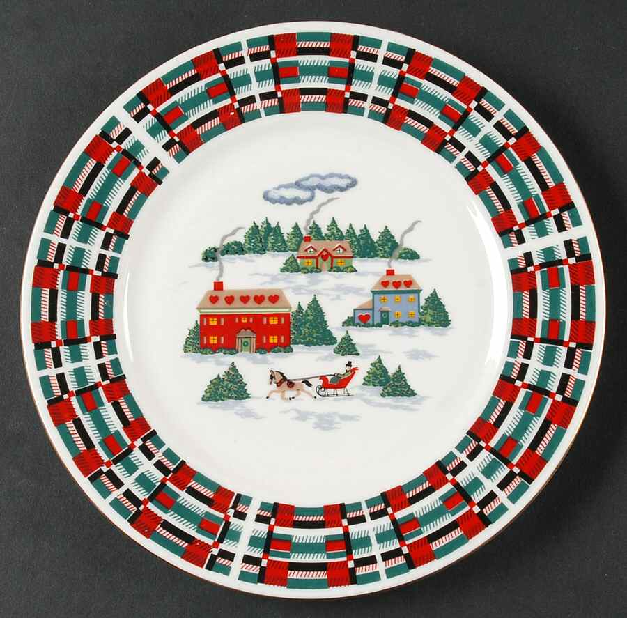 Christmas At Home Salad Plate by Lynn's China-1