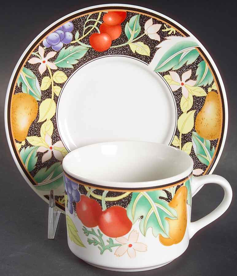 Cocktail Flat Cup & Saucer Set by Lynn's China-1