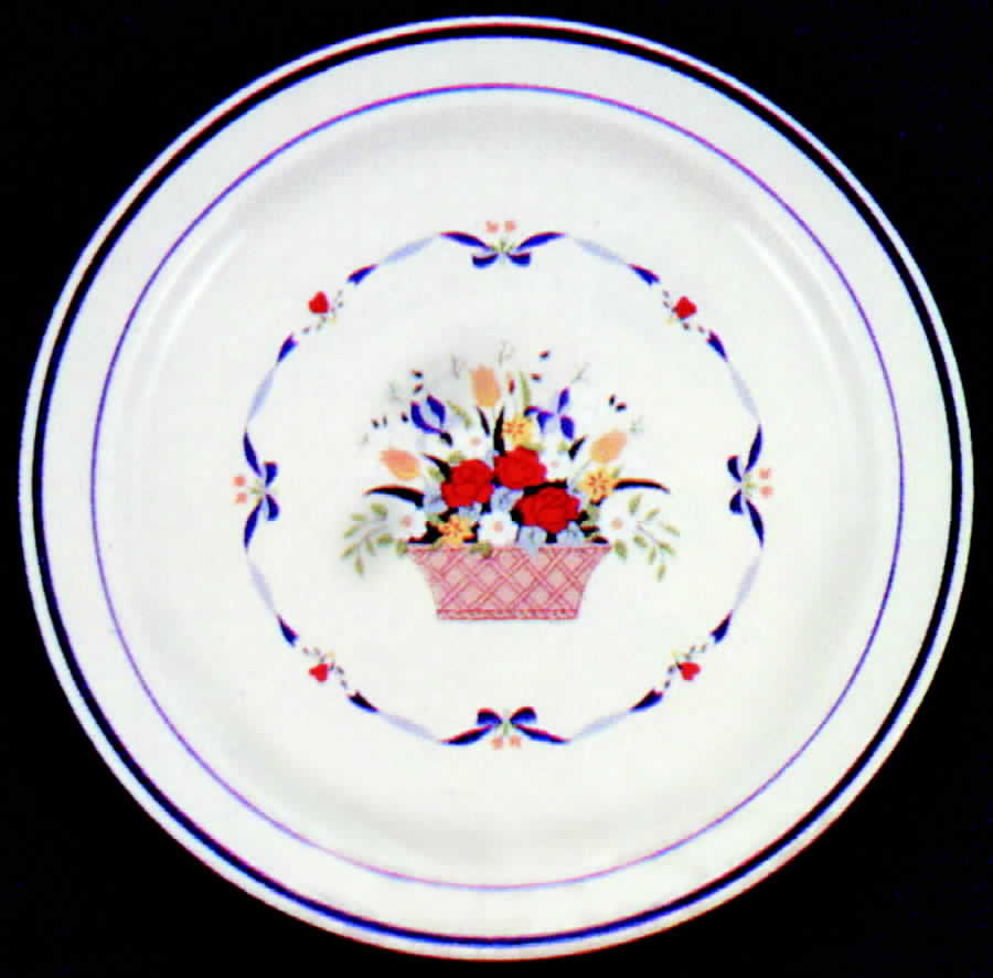Flower Basket Dinner Plate by Lynn's China-1