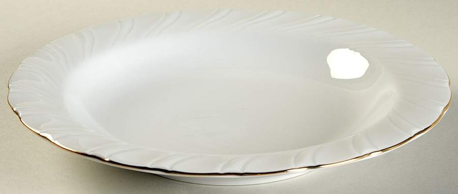 Golden Pearl Large Rim Soup Bowl by Lynn's China-1