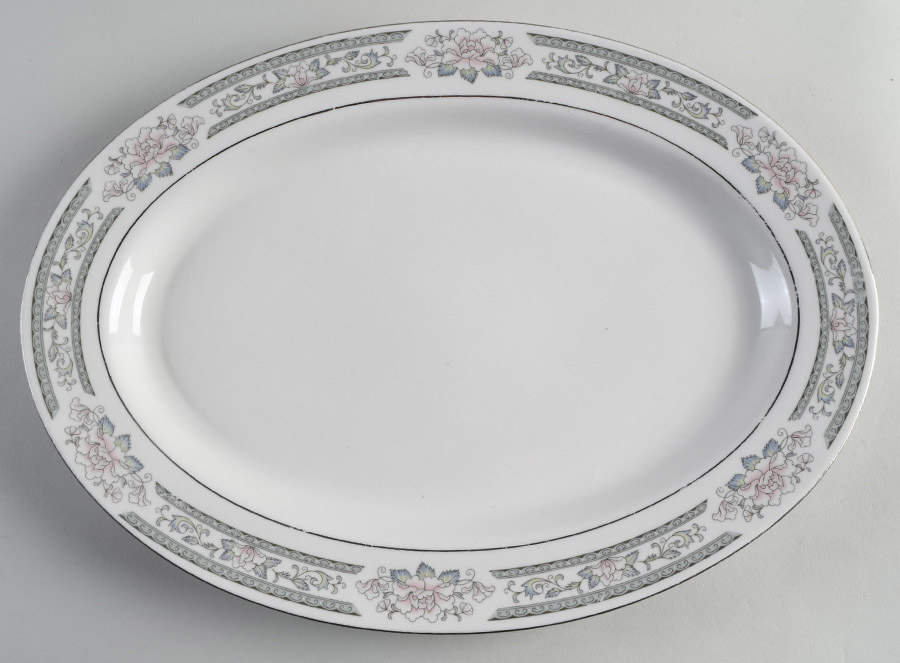 Grace 14" Oval Serving Platter by Lynn's China-1