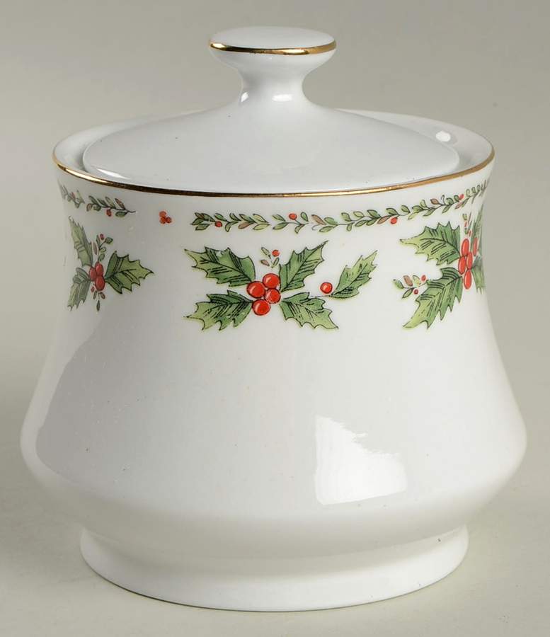 Holly Lane Sugar Bowl & Lid by Lynn's China-1