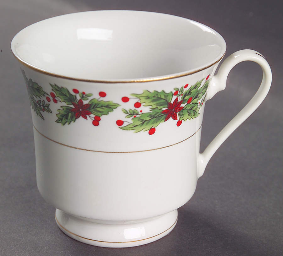 Holly Wreath Footed Cup by Lynn's China-1