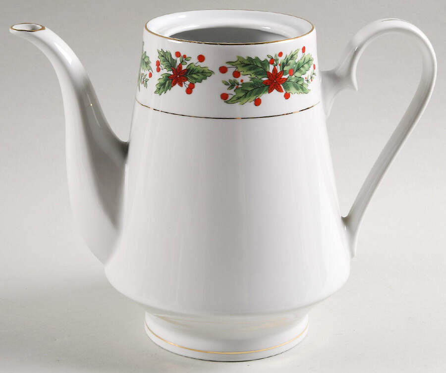Holly Wreath Coffee Pot No Lid by Lynn's China-1