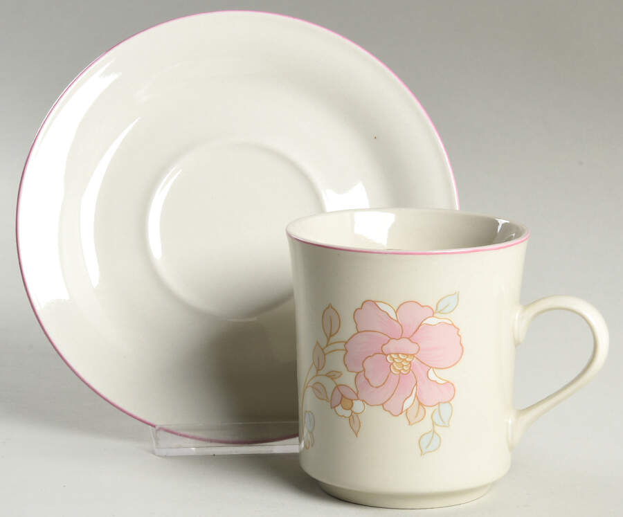 Marigold Flat Cup & Saucer Set by Lynn's China-1