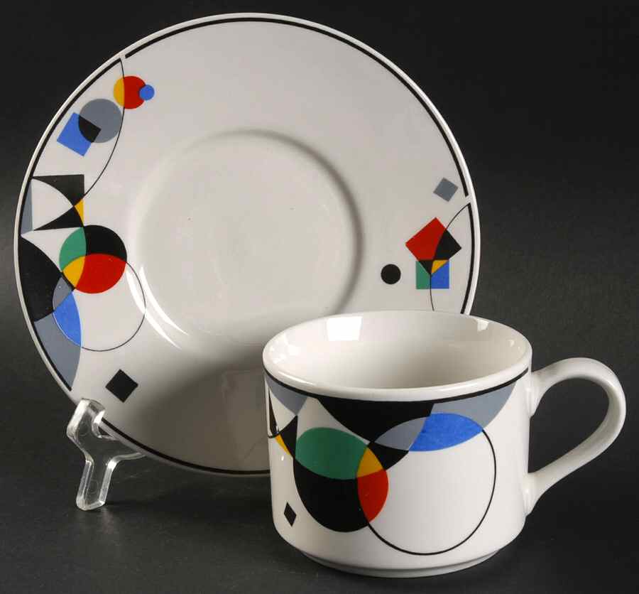 Mystique Flat Cup & Saucer Set by Lynn's China-1