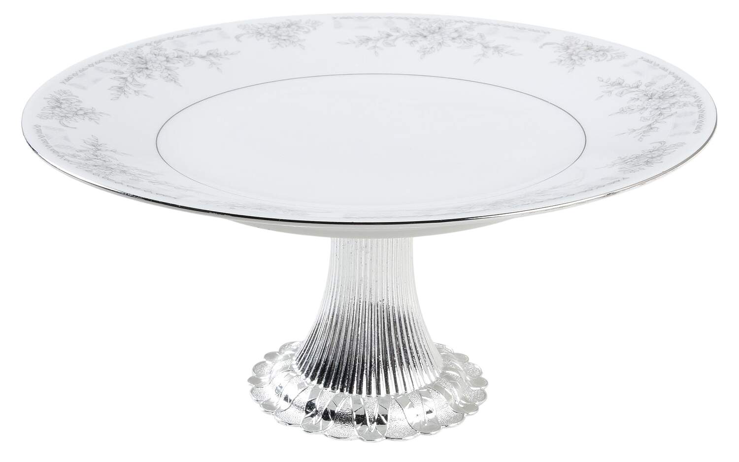 Olivia Cake Stand with 4"-5" Metal Pedestal  Hc by Lynn's China-1