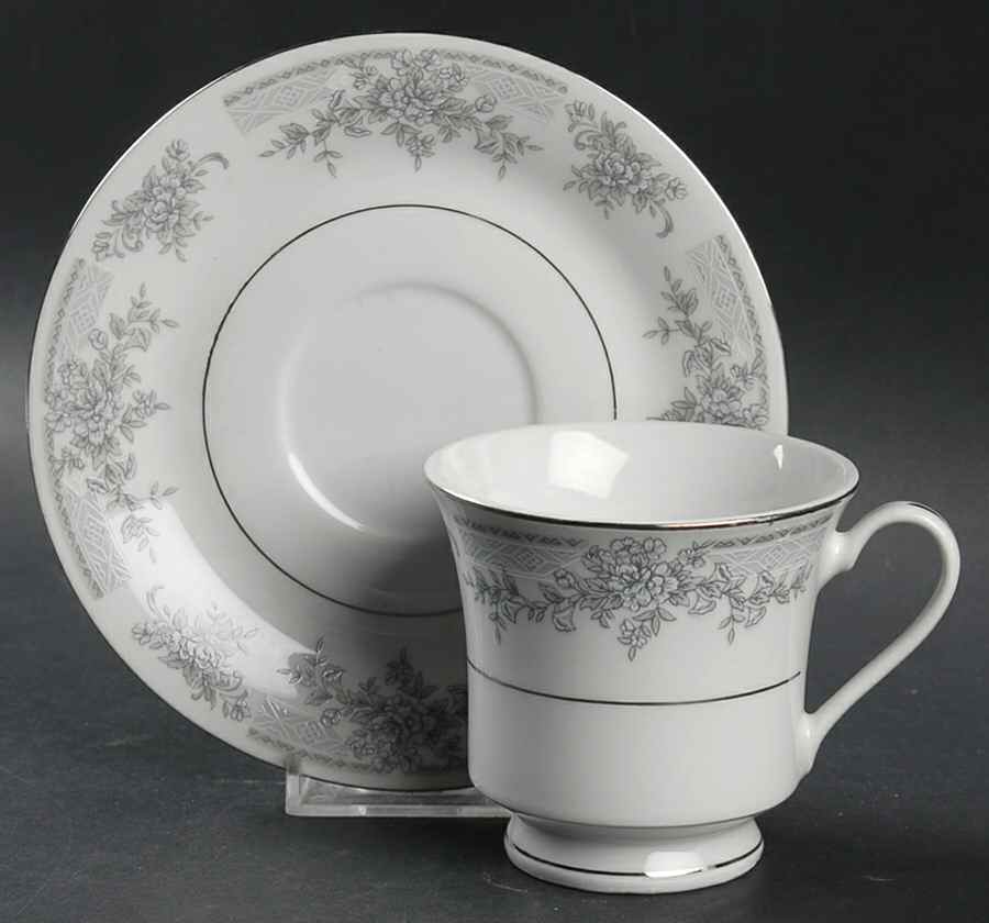 Olivia Footed Cup & Saucer Set by Lynn's China-1