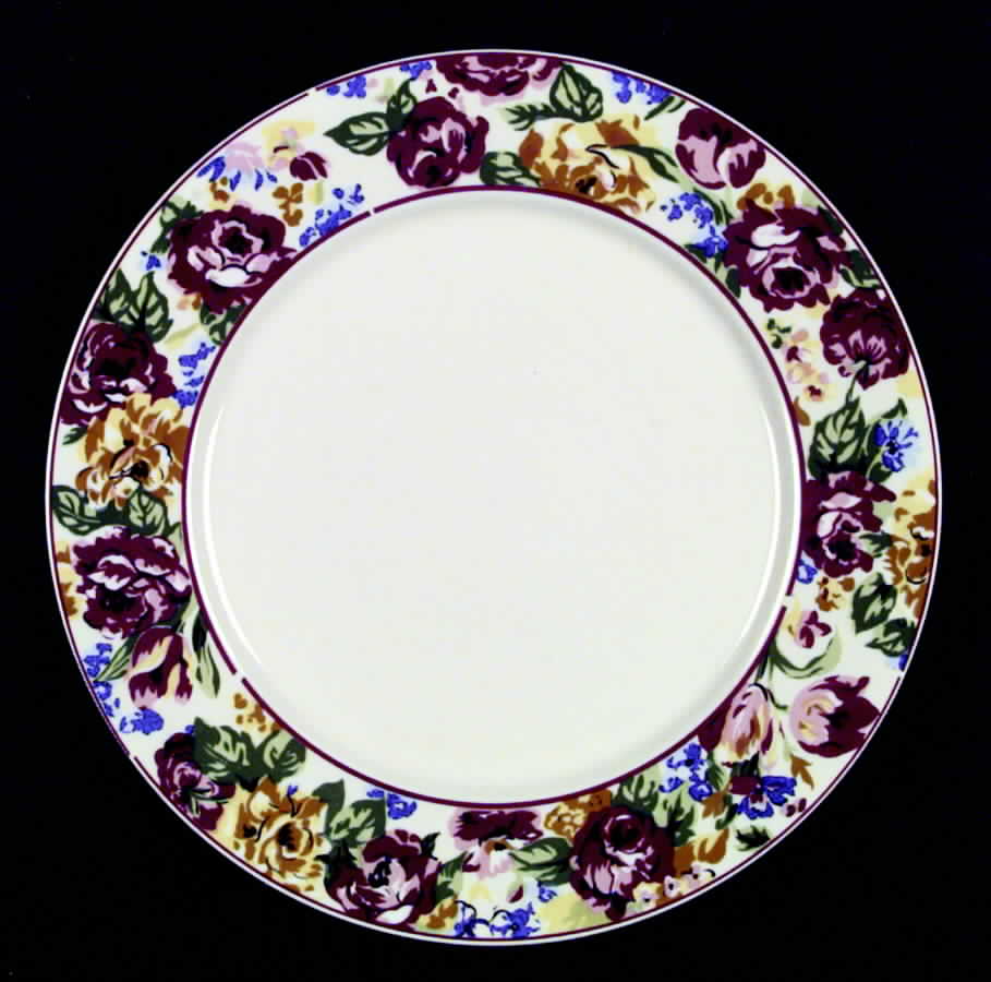 Rose Mallow Dinner Plate by Lynn's China-1