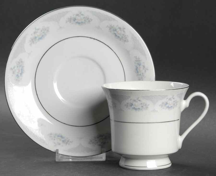 Sapphire Footed Cup & Saucer Set by Lynn's China-1