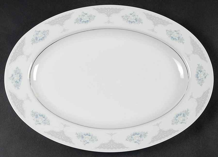 Sapphire 14" Oval Serving Platter by Lynn's China-1