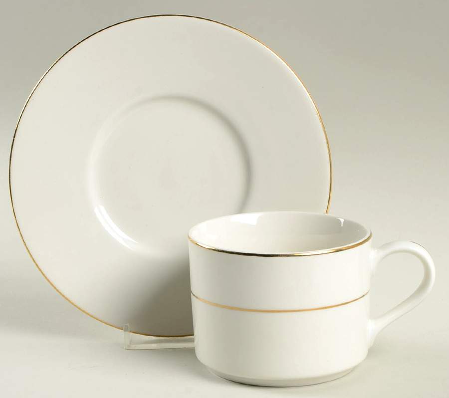 Victoria Flat Cup & Saucer Set by Lynn's China-1