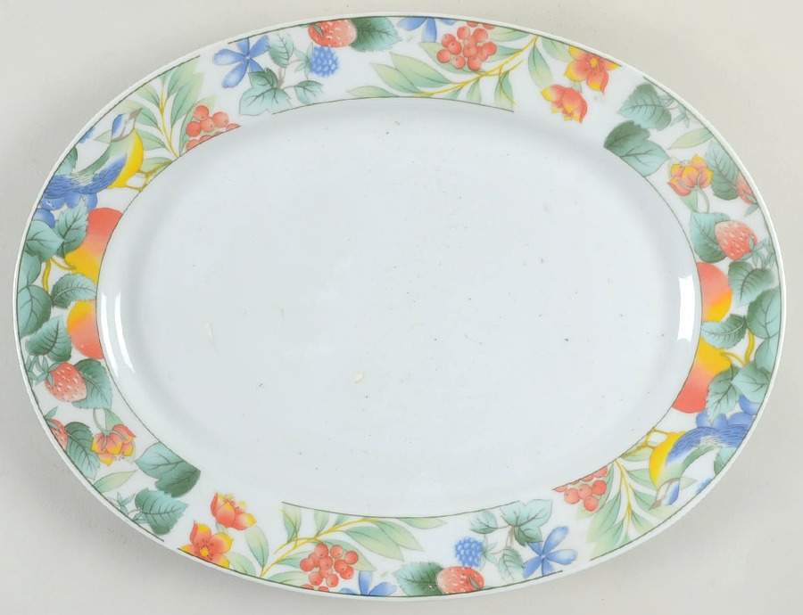 Waterberry 14" Oval Serving Platter by Lynn's China-1