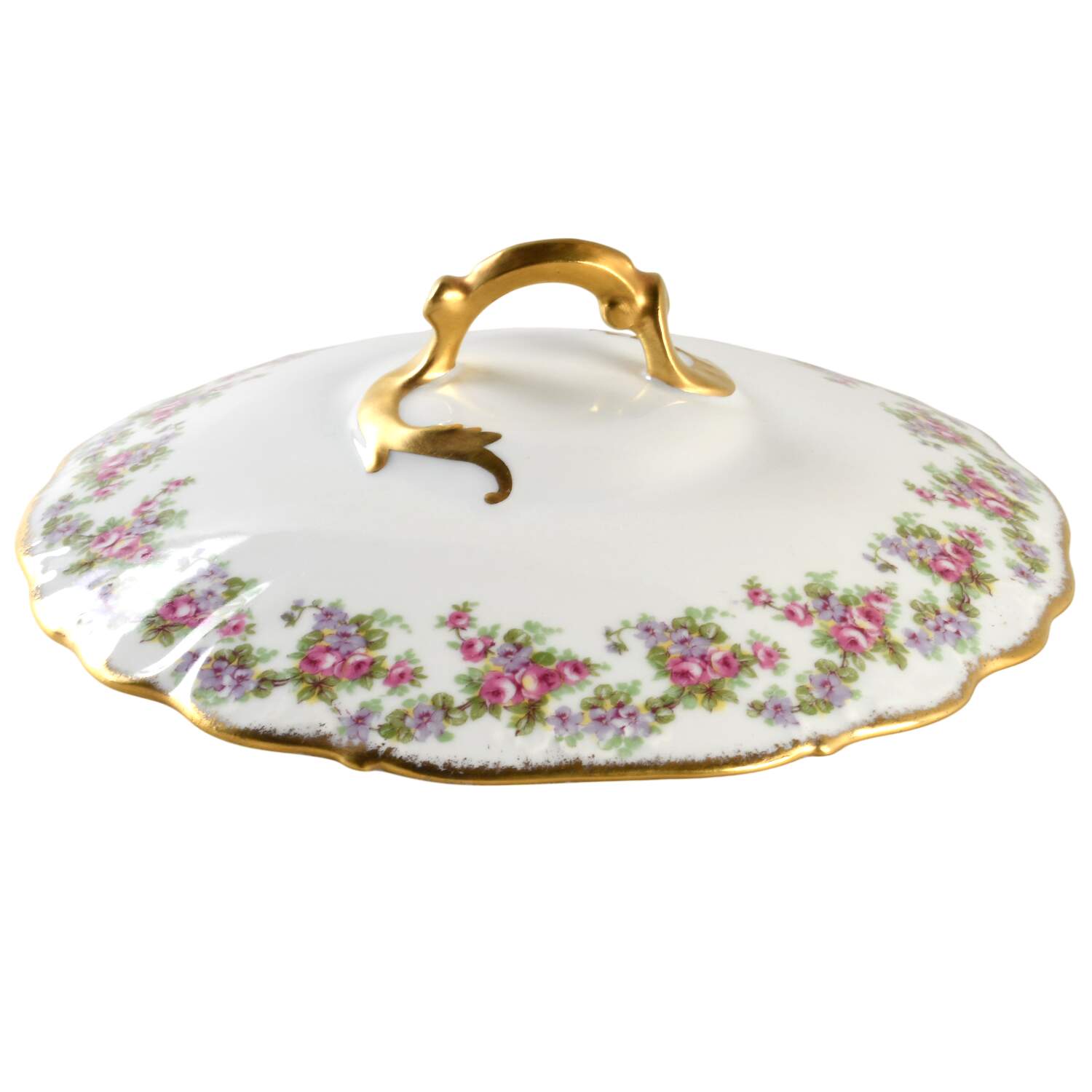 Bridal Wreath Lid for Round Vegetable by Lanternier-1