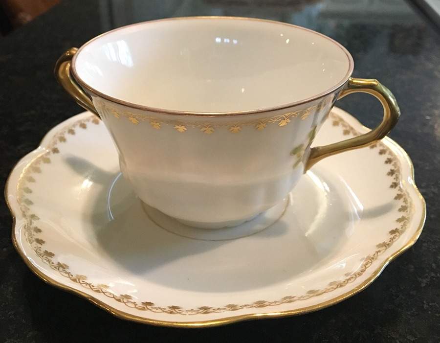 LNT48 Flat Bouillon Cup & Saucer by Lanternier-1