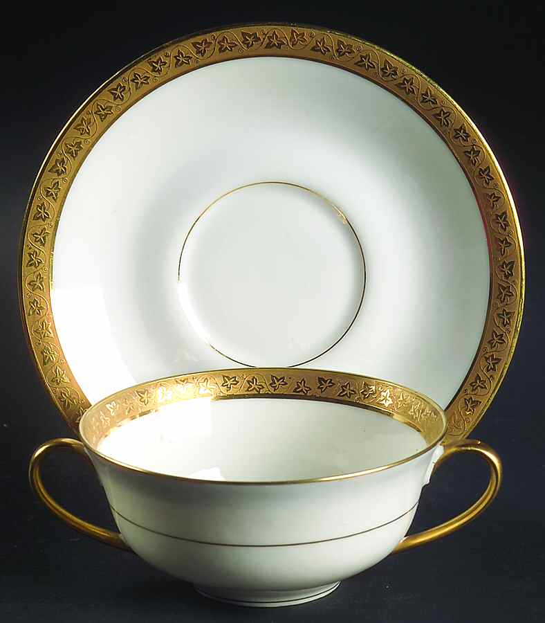 LNT6 Flat Bouillon Cup & Saucer by Lanternier-1